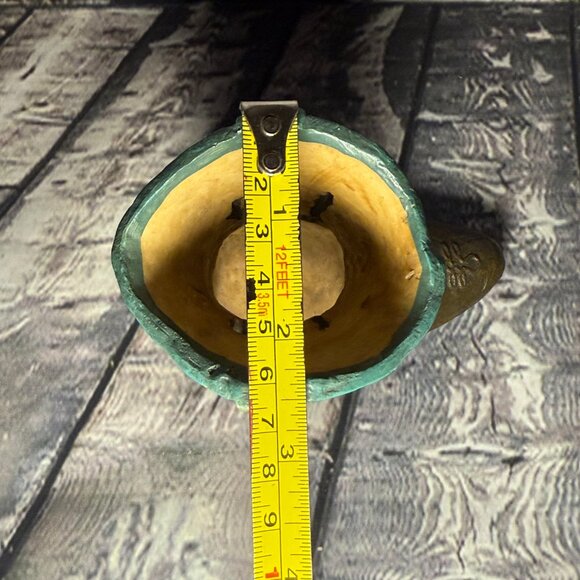 Vintage 1990's Young Inc. Teal Cowboy Boot Tea Light Holder - Picture 11 of 11